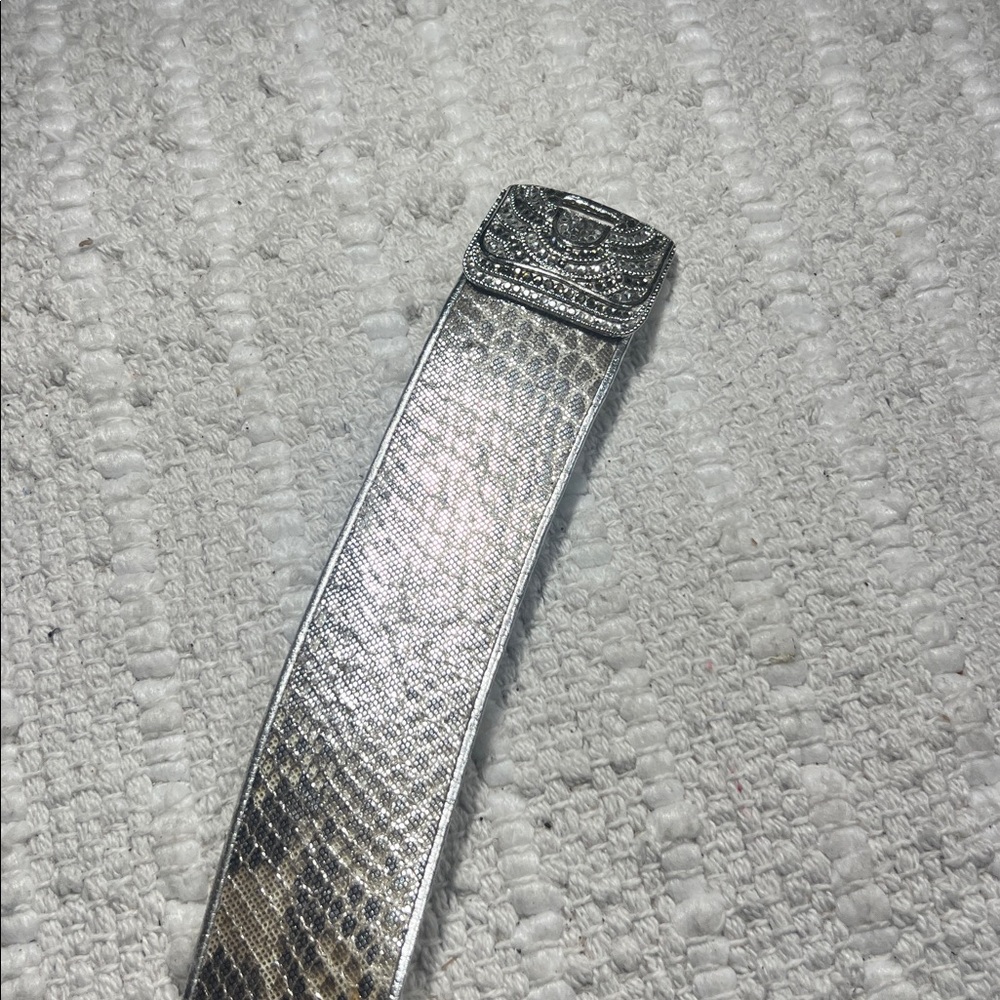 Finesse La Model Silver Python Belt Elegant Embel… - image 6